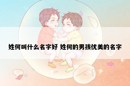 姓何叫什么名字好 姓何的男孩优美的名字
