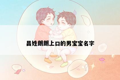 昌姓朗朗上口的男宝宝名字
